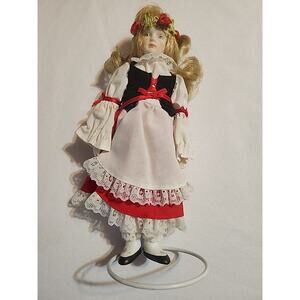 Rare International Poland Doll Markishka By Russ Berrie 8.5" Vintage Porcelain